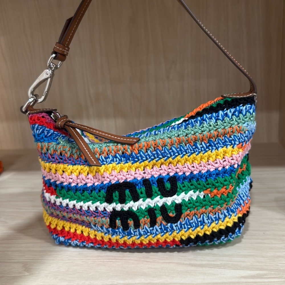 MIU MIU crochet pouch bag